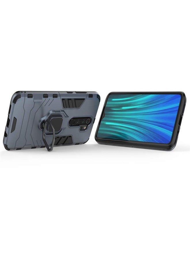 MaiJin Compatible with Redmi Note 8 Pro Case, Metal Ring Grip Kickstand Shockproof Hard Bumper Shell (Works with Magnetic Car Mount) Dual Layer Rugged Cover for Xiaomi Redmi Note8 Pro (Black) - Image 2