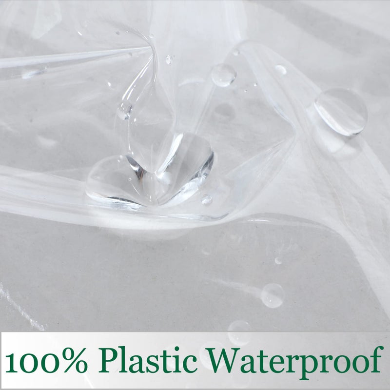 Obstal Clear Plastic Tablecloth 54 x 78 Inch, 100% Waterproof Oil-Proof Spill-Proof Vinyl PVC Table Cloth, Wipeable Rectangle Tablecloth Protector for Dining Table, Outdoor and Indoor Uses, Clear - Image 5