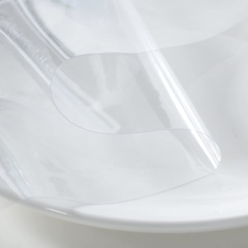 Obstal Clear Plastic Tablecloth 54 x 78 Inch, 100% Waterproof Oil-Proof Spill-Proof Vinyl PVC Table Cloth, Wipeable Rectangle Tablecloth Protector for Dining Table, Outdoor and Indoor Uses, Clear - Image 3
