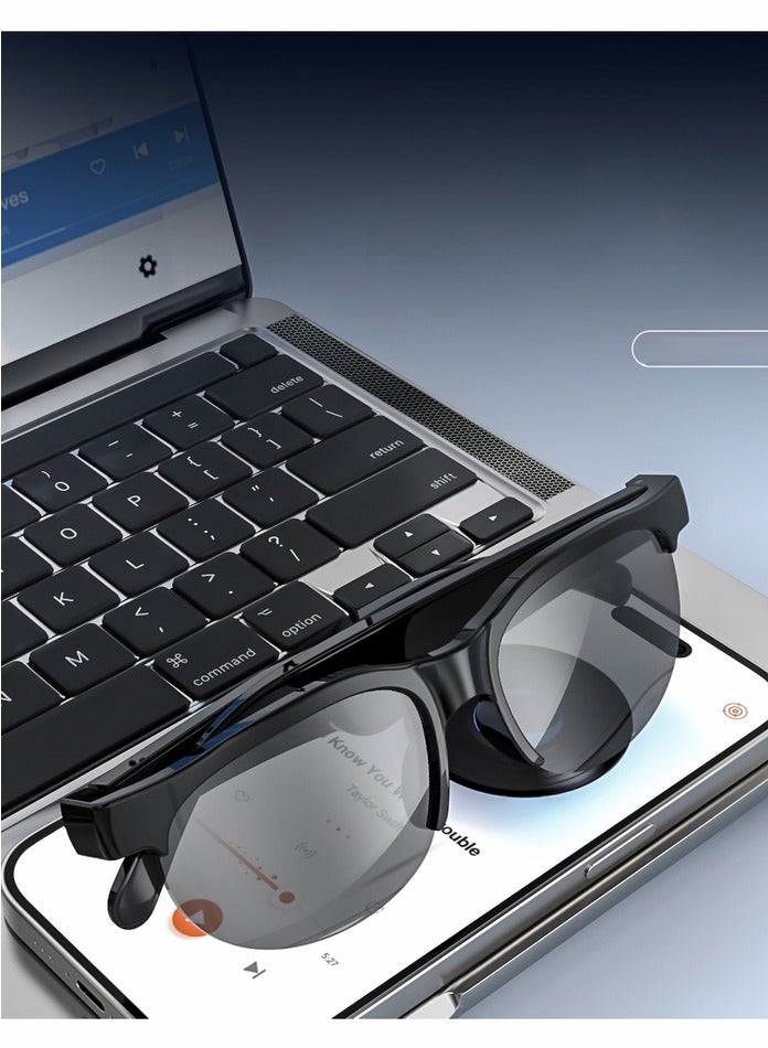 Smart Bluetooth glasses can be used as headphones to answer calls and listen to music. They can also be used as sunglasses for sun protection. They are suitable for outdoor sports, running, fishing, - Image 4