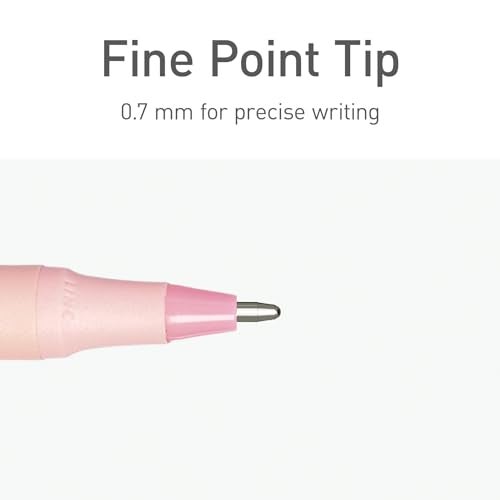 Pentonic Ballpoint Pens, 10 Count, Frosted Pale Pink Barrel with Red Ink, 0.7 mm Fine Point, Smooth Writing For Journaling & Note Taking (PEN13087) - Image 5