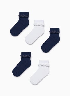 زيبي Zippy Pack 5 Pairs Of Socks With Lace For Girls  - Image 4