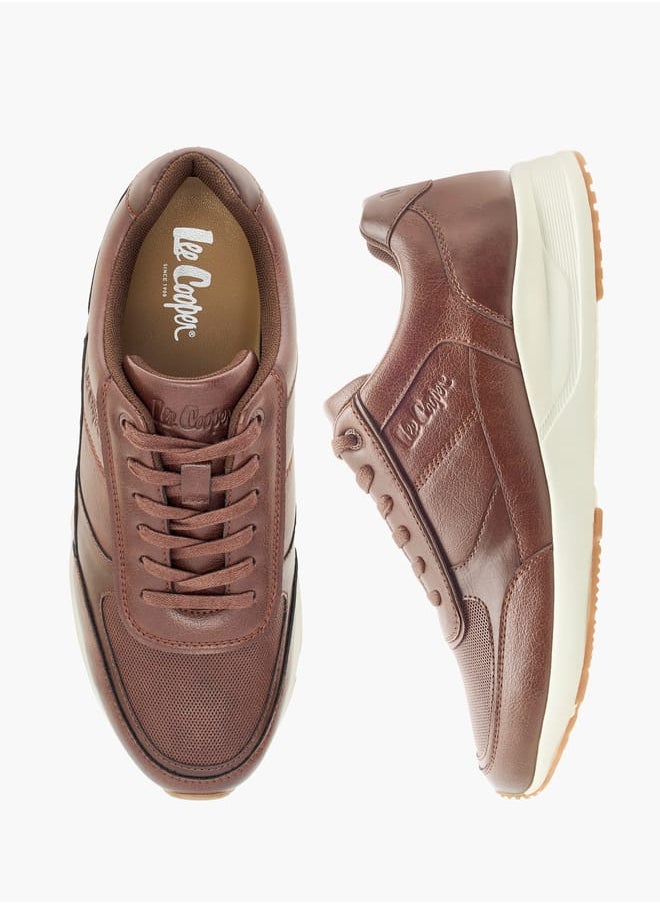 Lee Cooper - Mens Solid Lace-Up Low Ankle Sneakers - Image 1