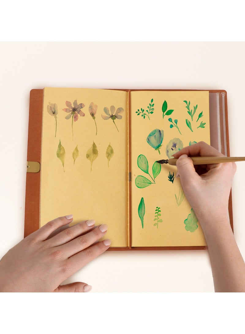 جالادون دفتر يوميات جلدي من ، بتصميم إسلامي، مثالي للملاحظات المدرسية والسفر والأعمال والزهور وأنماط النصوص الفنية - Image 5