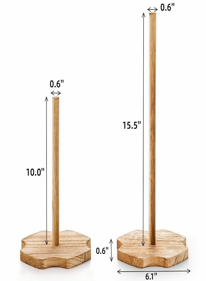 Cididu 8 Pieces Wood Donut Stand, Bagel Stand Holder Display for Dessert Table, Detachable Rustic Donut Sticks Display Tower for Wedding Birthday Parties Decorations Supplies (2 Sizes) - Image 2