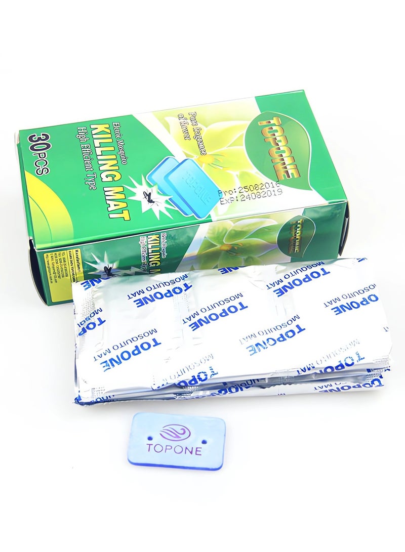 SYOSI حصائر كهربائية طاردة للبعوض، أوراق طاردة للبعوض، سخان للبعوض 30 قطعة - Image 1