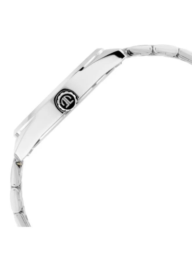 تيتان Titan Men's Eleganza Lumina White Luminous Dial Watch with Sophisticated Link Metal Strap 1729sm06