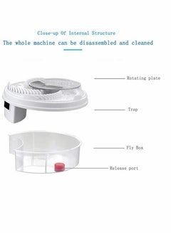 Y&D Fly Trap Revolving Electronic Trap, USB Powered Automatic Silent Catcher Device Suitable for restaurants,hotels & families, Easy Cleaning  - Image 3
