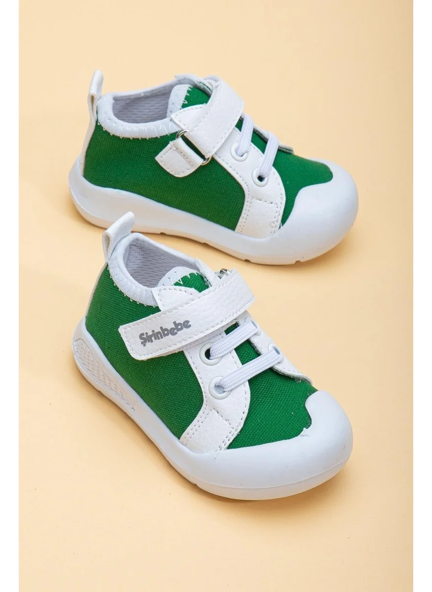 Dilimler Ayakkabı Şirinbebe Şiringenç Linen Green Boy İlkadım Baby Child Shoes