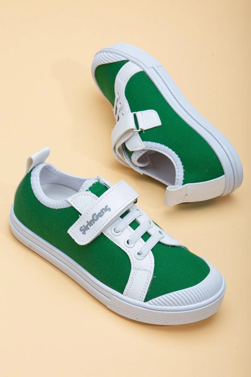 Dilimler Ayakkabı Şirinbebe Şiringenç Linen Green Boy İlkadım Baby Child Shoes