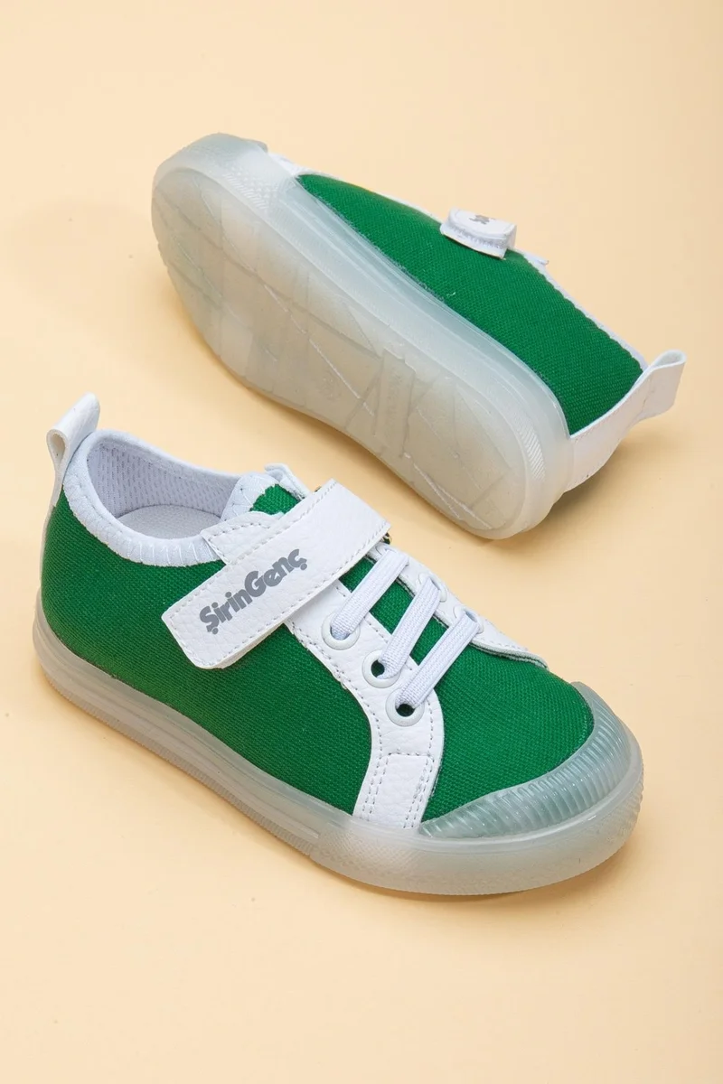 Dilimler Ayakkabı Şirinbebe Şiringenç Linen Green Boy İlkadım Baby Child Shoes