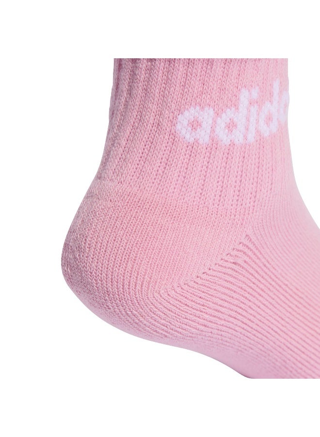 Adidas Kids Lin Ank 5P Pink Training Socks For Kids 5.5K - 7K - Image 4