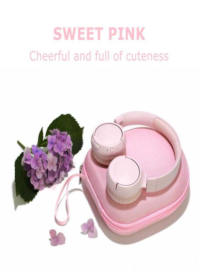 Ginsco Universal Headphone Case Compatible with JBL Tune 510BT 720BT, Sony WH-CH 720N/WH-CH520, with Sony/JBL/Soundcore Q20 Q30/BERIBES/TOZO/KVIDIO etc Wireless Headphones Light Pink - Image 2