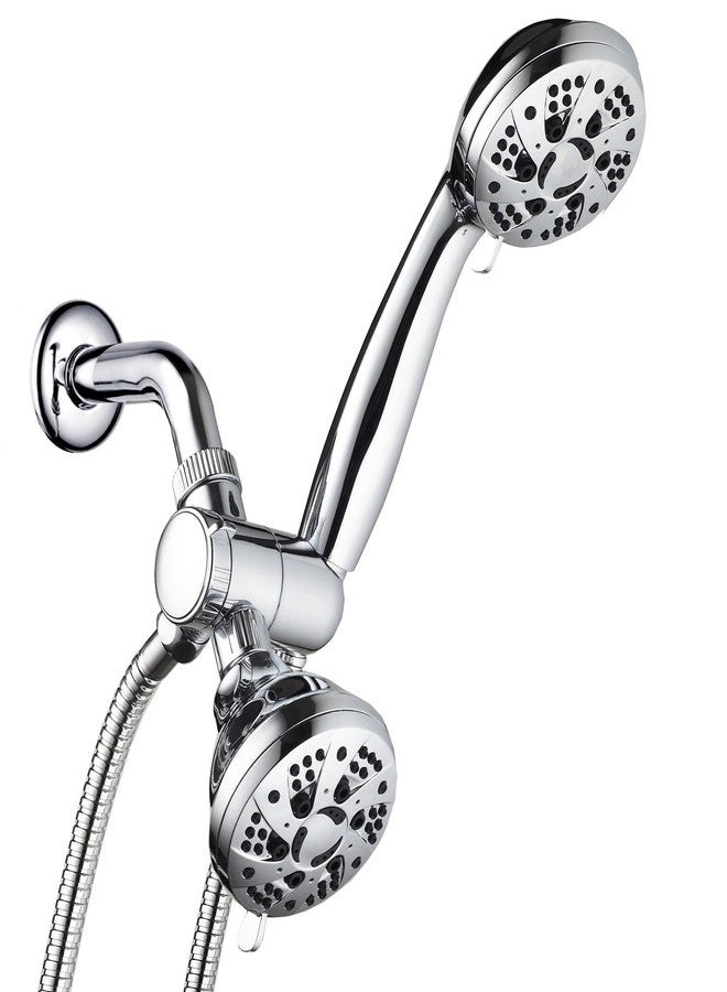 AquaDance Total Chrome High Pressure 3-way 48-setting Rain - Handheld Shower Head Combo - Angle Adjustable, Anti-Clog Jets, Tool-Free Installation - USA Standard Certified - Top U.S. Brand - Image 1