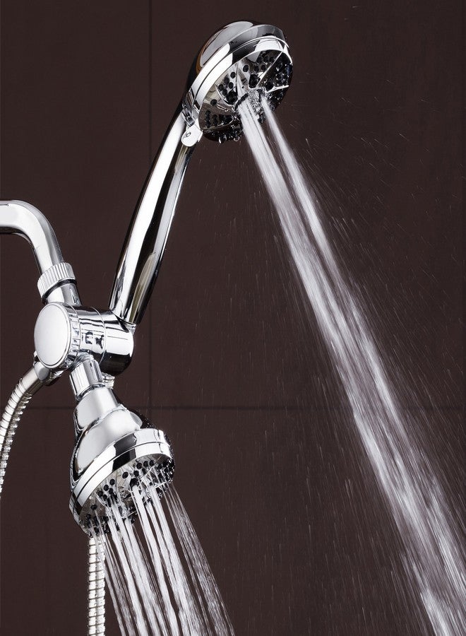 AquaDance Total Chrome High Pressure 3-way 48-setting Rain - Handheld Shower Head Combo - Angle Adjustable, Anti-Clog Jets, Tool-Free Installation - USA Standard Certified - Top U.S. Brand - Image 4