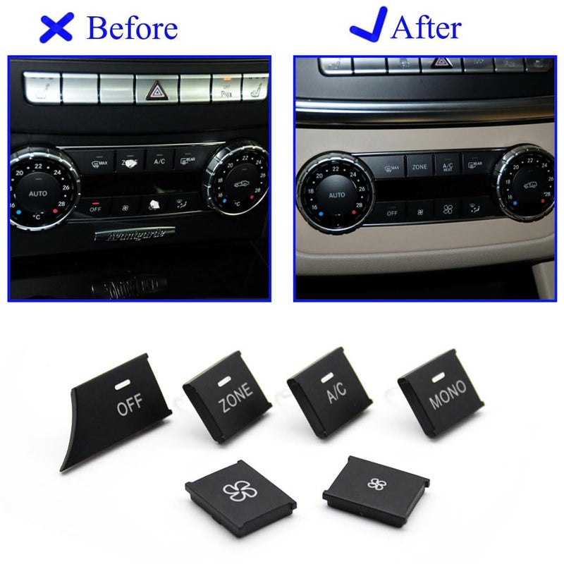 Goodithy AC Climate Control Button Cover Kit for Mercedes Benz - Image 4