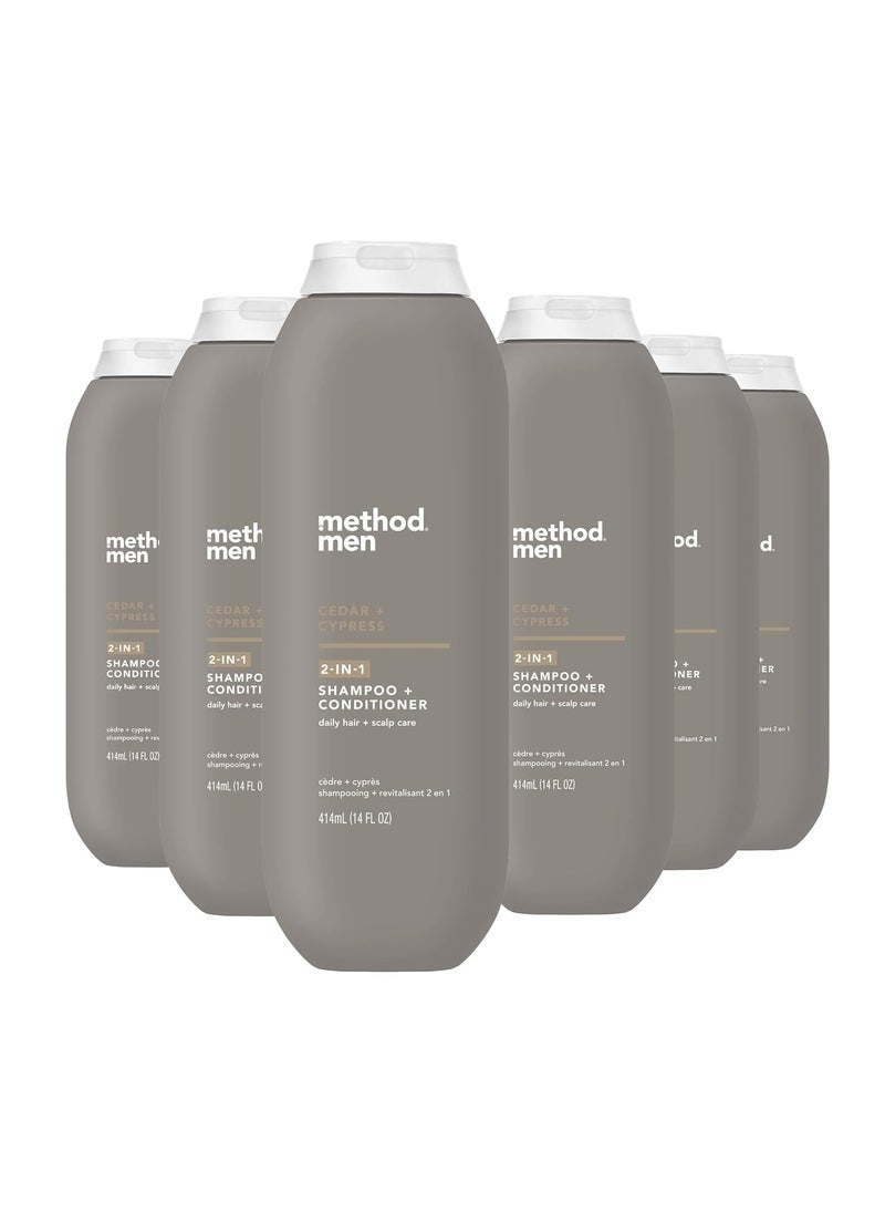 Method - Method Men 2in1 Shampoo  Conditioner Cedar  Cypress Pack Of 6 Cedar  Cypress 6 Count - Image 1
