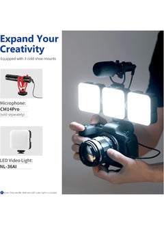 Neewer NEEWER LED Video Light,Portable Bi-Color 3200K~5600K Dimming Lights for Cameras, CRI 97+, 8 Scene Modes, 2000mAh Rechargeable Battery for Gaming/YouTube/Vlog/Photography - NL-36AI  - Image 3