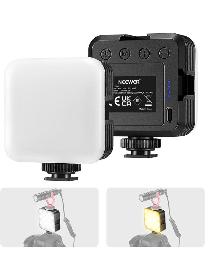 NEEWER LED Video Light,Portable Bi-Color 3200K~5600K Dimming Lights for Cameras, CRI 97+, 8 Scene Modes, 2000mAh Rechargeable Battery for Gaming/YouTube/Vlog/Photography - NL-36AI - Image 1