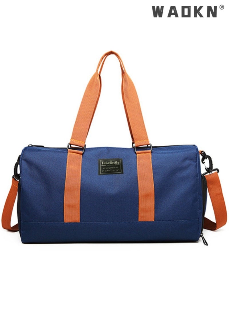 WAOKN Travel Large Capacity Duffel Tote Bag for Women Men,Foldable Portable Expandable Moving Bag,Fashion Sports Fitness Gym Yoga Luggage Crossbody Handbag,Portable Independent Shoe Compartment Yoga Bag  - Image 5