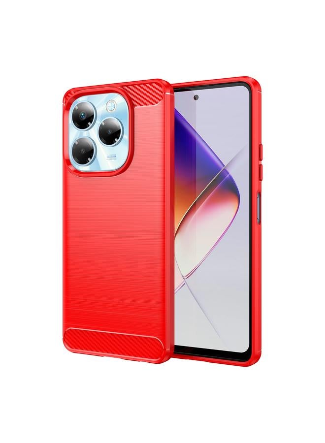 S-TOP Case For Infinix Note 40X 5G Carbon Fiber Brushed Texture TPU Phone Case - Image 1