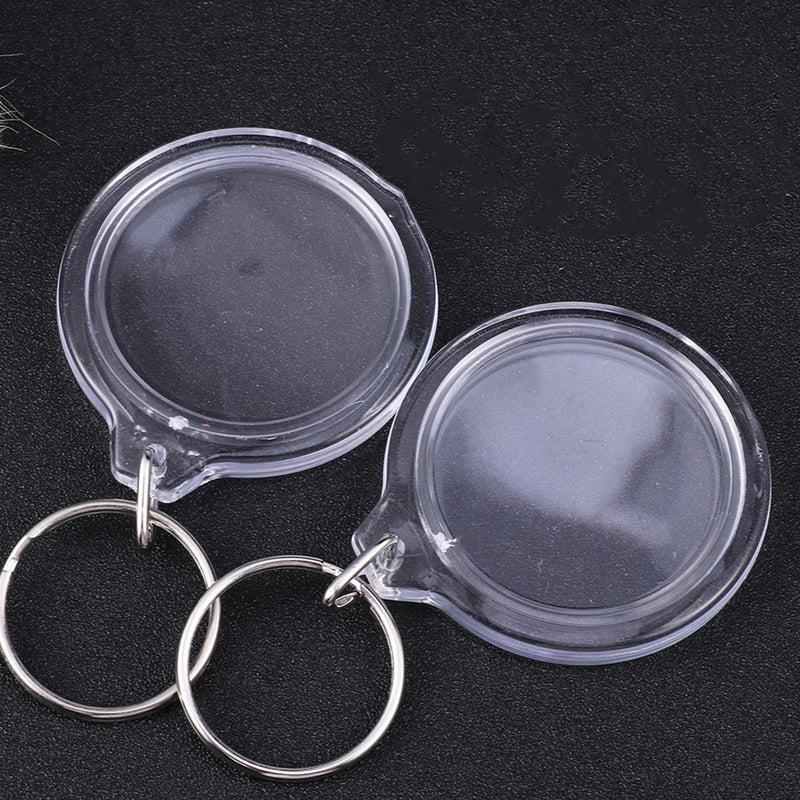 25PCS Clear Blank Photo Keyrings Personalised Round Picture Frame Keyring - Image 4