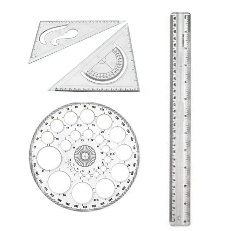 Blue Globe Mini Drafter for Engineering Drawing for Students, Architect, Artist Contains Mini Drafter, Sheet Container Tube, Scale, Procircle Set Square and Board Clips Combo Set - Image 3