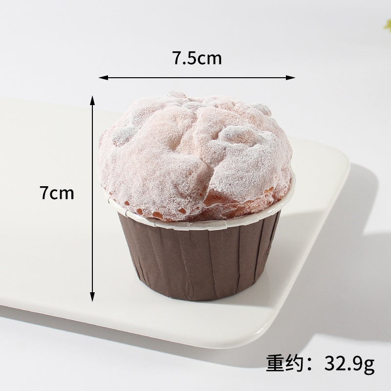 PU Simulation Cupcake Fake Bread Food Model Magnet Sugar Cupcakes