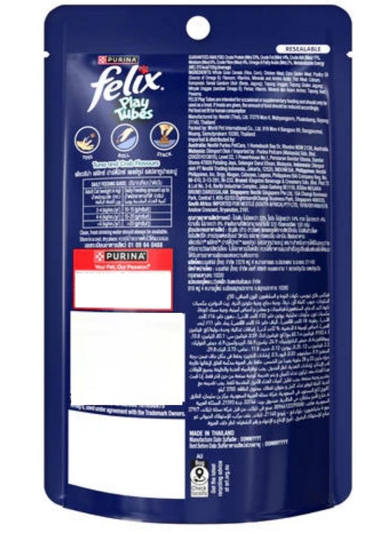 Purina Felix Play Tubes Tuna & Crab Cat Treats 50G  - Image 4