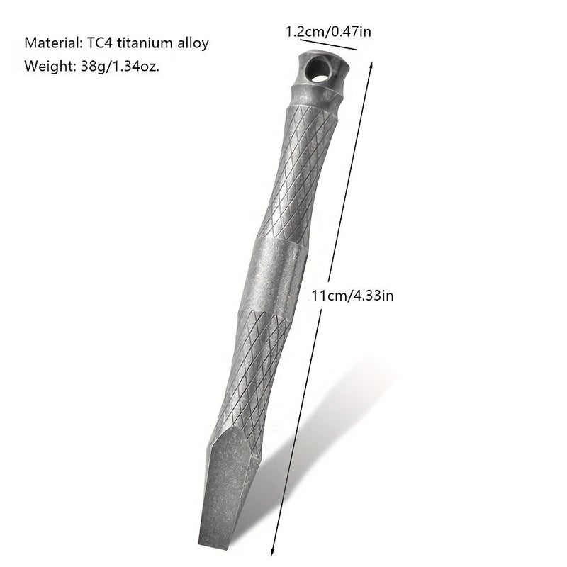 Titanium Alloy EDC Pry Bar Stonewash Finish Portable Can Opener For Camping Hiking - Image 3
