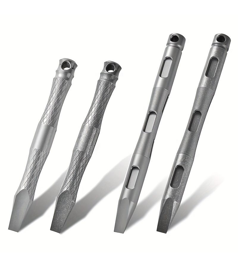 Titanium Alloy EDC Pry Bar Stonewash Finish Portable Can Opener For Camping Hiking - Image 5