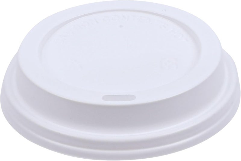 Boardwalk Deerfield Hot Cup Lids Fits 10 Oz To 20 Oz Cups White Plastic 50pack 20 Packscarton - Image 1