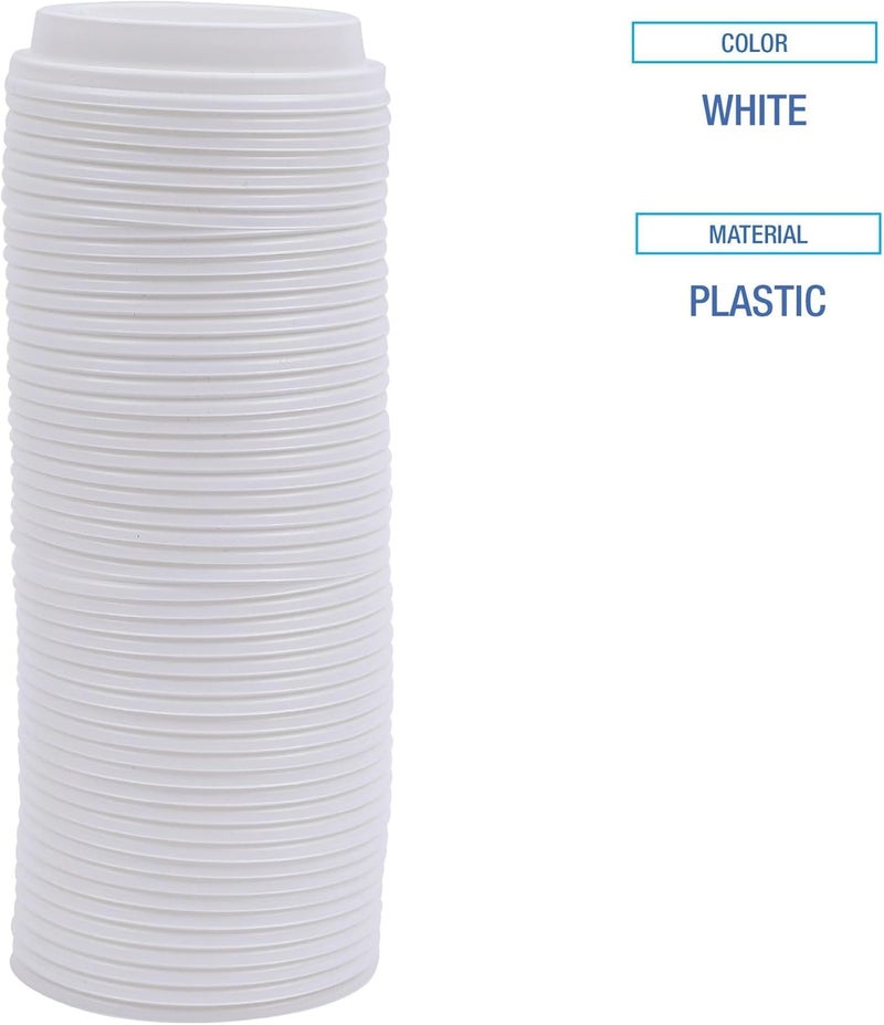 Boardwalk Deerfield Hot Cup Lids Fits 10 Oz To 20 Oz Cups White Plastic 50pack 20 Packscarton - Image 3