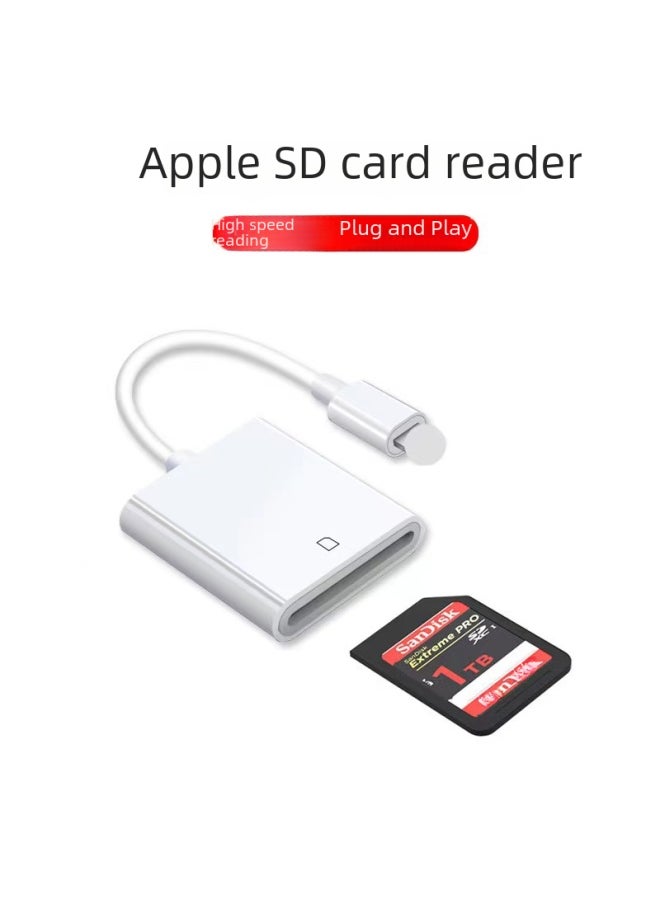 Generic - Two-in-one Lightning Adapter For Phones Tfsd Card Reader Type Otg Digital Cputer Accessories-Color:3-wire 2usb+sd/tf/apple Charging - Image 1