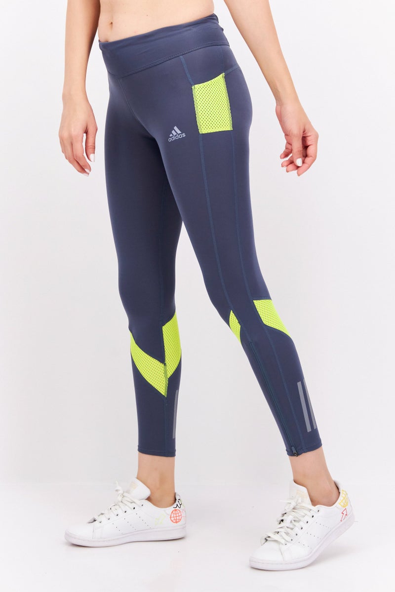 Adidas ملابس رياضية نسائية للياقة البدنية، ضيقة، زرقاء - Image 2