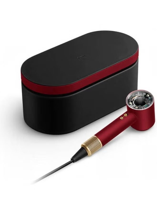 DS Dyshayan Supersonic Nural Hair Dryer, Scalp Protect Button, Instant Control, 3 Precise Airflow Settings, 4 Precise Heat Settings, Pause Detect Technology, Red Velvet/Gold | HD16 - Image 4