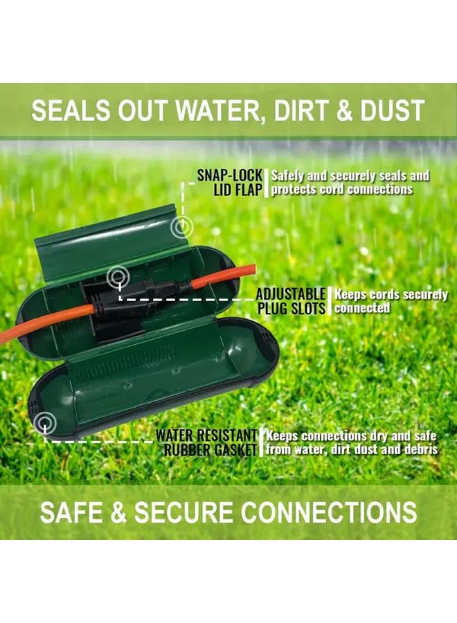 صندوق توصيل الكابلات الأسود المقاوم للماء، غطاء الأمان الكهربائي للاستخدام في الهواء الطلق - Image 2