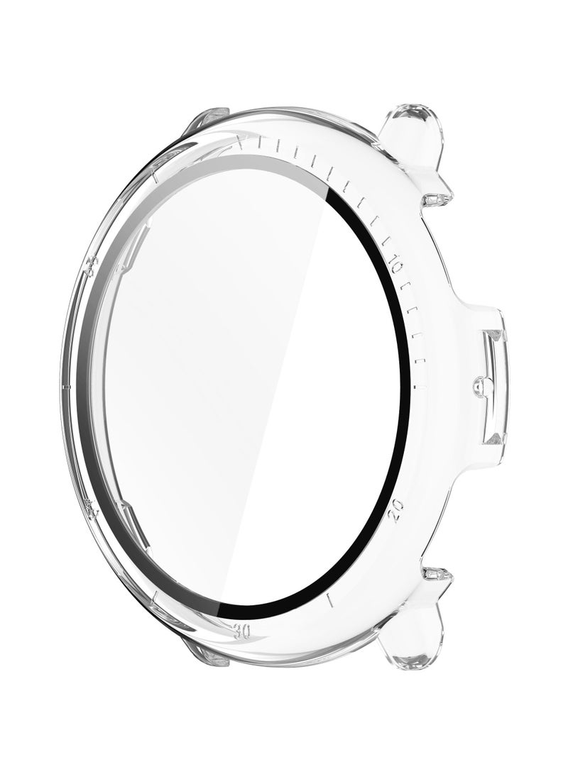 Case for Amazfit Active 2 Hard PC + Tempered Screen Film Integrated Dust-Proof Watch Cover Compatible with Amazfit Active 2 (Transparent) - Image 2