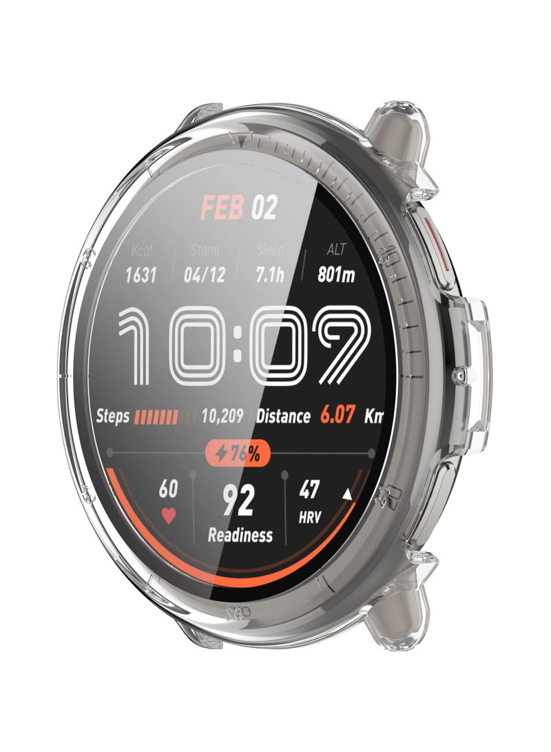 Case for Amazfit Active 2 Hard PC + Tempered Screen Film Integrated Dust-Proof Watch Cover Compatible with Amazfit Active 2 (Transparent) - Image 3
