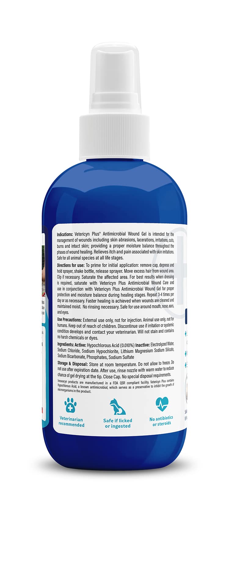 Vetericyn Plus Dog Wound Care Hydrogel Spray | Healing Aid and Wound Protectant, Sprayable Gel to Relieve Dog Itchy Skin, Safe for All Animals. 8 Ounces - Image 4