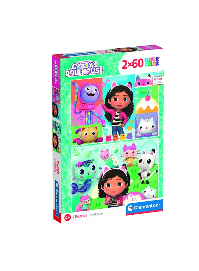 Clementoni Puzzle Gabby Dollhouse 2X60Pcs - Image 1
