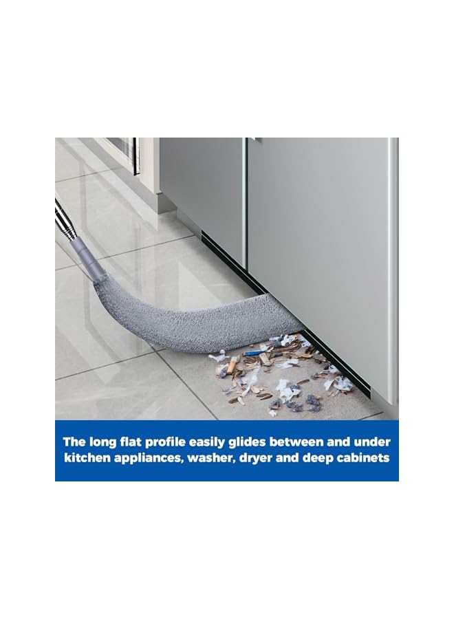 promass Retractable Gap Dust Cleaner Cleaning Tools with 2 Microfiber Dusting Cloths Long Handle 60inches Washable and Retractable Duster Brush for Cleaning Under Appliances Furniture Couch Fridge - Image 3