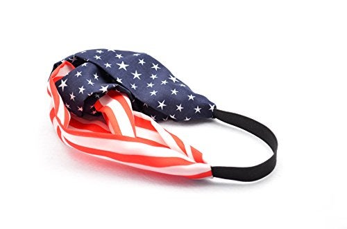 Tovip 2PCS New American Flag Headband USA 4th of July Head wrap Fashion Elastic Hair Bands Bandana Turban Hair Accessories - Image 4