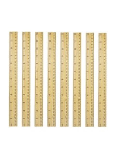 SYOSI Ruler 12 Inch Wooden Rulers, 8 Packs Bulk Rulers with Centimeters ...