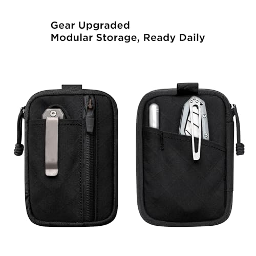 ALPAKA HUB Pouch Pro EDC Organizer - Small Tool Pouch for Electronics, Cables with YKK Zipper, Daily Use and Travel - Black Axogrid 300D Weatherproof UV Resistant Fabric - Image 3