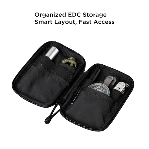 ALPAKA HUB Pouch Pro EDC Organizer - Small Tool Pouch for Electronics, Cables with YKK Zipper, Daily Use and Travel - Black Axogrid 300D Weatherproof UV Resistant Fabric - Image 2
