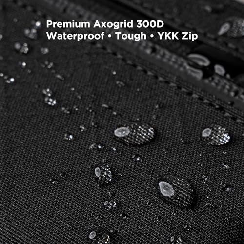 ALPAKA HUB Pouch Pro EDC Organizer - Small Tool Pouch for Electronics, Cables with YKK Zipper, Daily Use and Travel - Black Axogrid 300D Weatherproof UV Resistant Fabric - Image 5