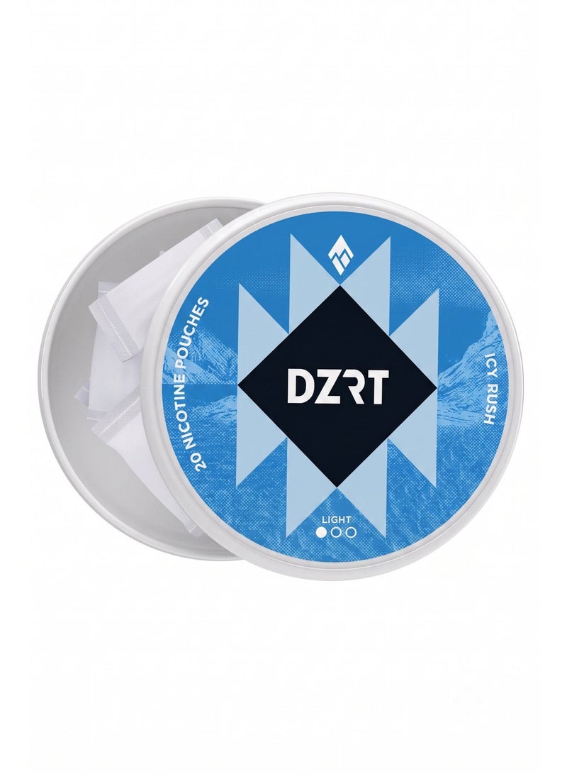 DZRT Icy Rush Light 4mg - Cooling Mint Nicotine Pouches | Fresh Mint Flavor - Image 2