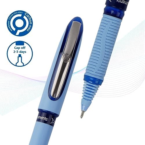 Luxor Schneider, One Hybrid Roller Ball Pen, Pack of 2, 0.5 mm Needle Tip, Ink Colour - Blue, 2000 metres writing length, Cap off Time 2-3 days - Image 3