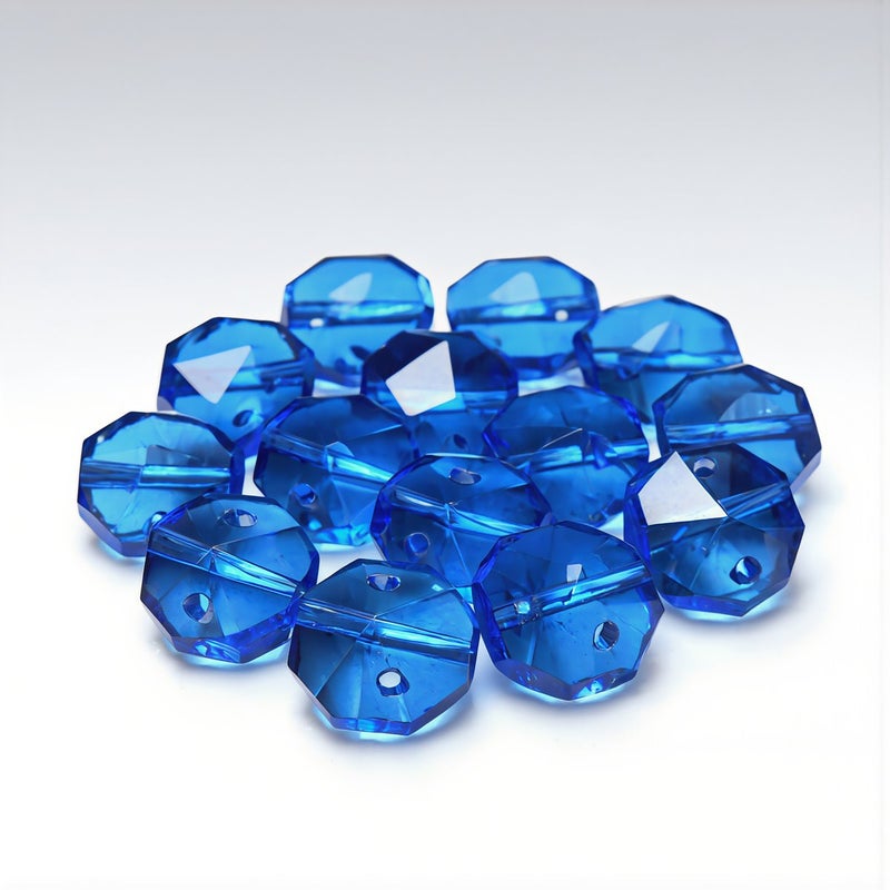 Polished Octagonal Crystal Beads 14mm 200pcs Anti Fog Scratch Resistant - Image 2